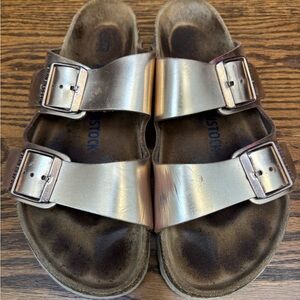 Birkenstock Gold Double-Strap Sandals